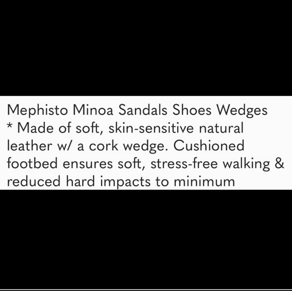 MEPHISTO Minoa Gray Tan shimmer Rhinestone Cork Wedges 38 - Picture 12 of 13